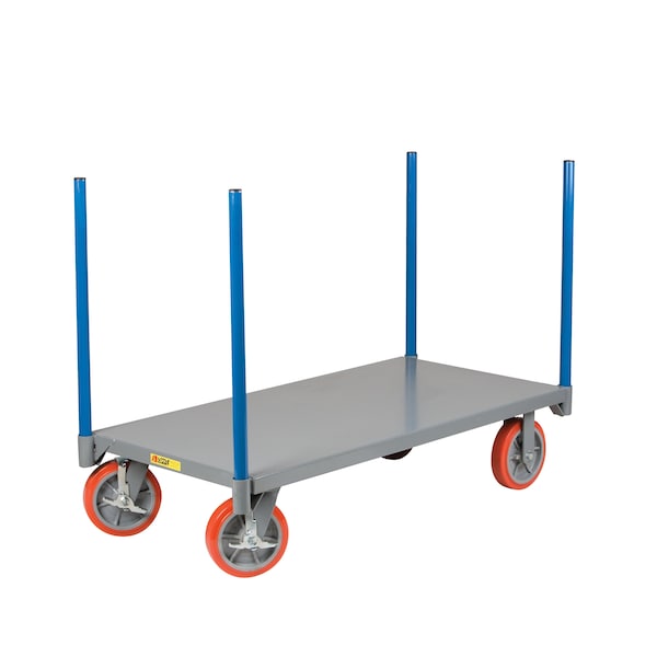 Pipe Stake Truck, 24" x 60" Deck, 3600 lbs. Capacity, 8" Polyurethane